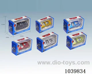 1:50pull back alloy car 6sets&6color mixed loading   in window box