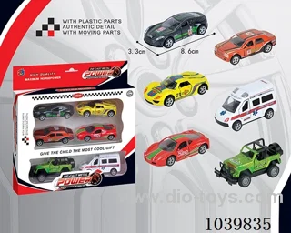 1:50 6pcspull back alloy car 6sets&6color mixed loading   in window box
