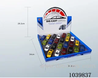 1:50 24pcspull back alloy car 6sets&6color mixed loading  in display box