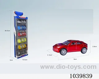 1:50 6pcspull back alloy car 6sets&6color mixed loading   in window box