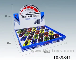 1:50 24pcspull back alloy car 6sets&6color mixed loading  in display box