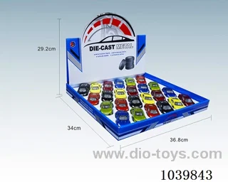1:50 24pcspull back alloy car 6sets&6color mixed loading  in display box