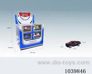 1:50 24pcspull back alloy car 6sets&6color mixed loading  in display box