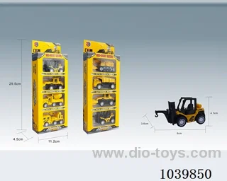 1:55 4pcs pull back alloy car 8sets mixed loading   in window box