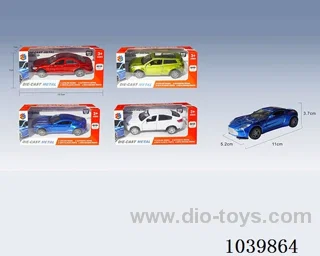1：36pull back alloy car 4sets&4color mixed loading   in window box