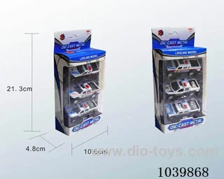 1:50 3PCS pull back alloy car 6sets&6color mixed loading   in window box