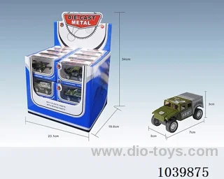 1:55 24pcspull back alloy car 6sets&6color mixed loading  in display box
