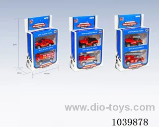 1:55 2pcs pull back alloy car 6sets&6color mixed loading   in window box