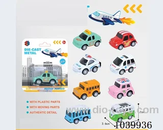 pull back alloy car 8sets&8color mixed loading  in blister card