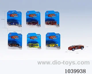 1:50pull back alloy car 6sets&6color mixed loading  in blister card