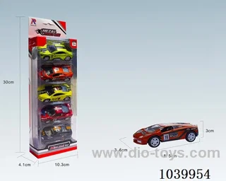 1:50 5PCS pull back alloy car 6sets&6color mixed loading   in window box