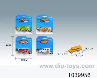 pull back alloy car 4sets&4color mixed loading  in blister card