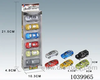 6pcspull back alloy car 6sets &8color mixed loading  in window box