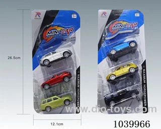 1:50 3PCS pull back alloy car 6sets&6color mixed loading  in blister card