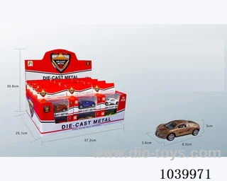 24pcspull back alloy car 6sets&6color mixed loading  in display box