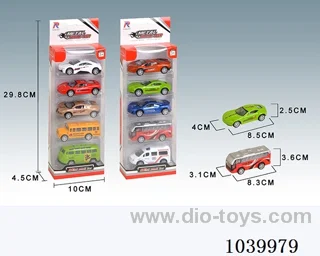 5PCS pull back alloy car 10sets &10color mixed loading  in window box