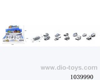 1:55 2pcs free wheel alloy car 12sets mixed loading  in display box