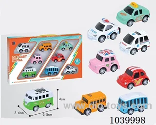 8pcs pull back alloy car 8sets&8color mixed loading   in window box