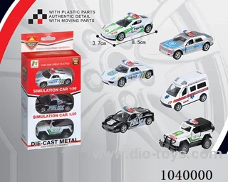 1:50 3PCS pull back alloy car 6sets&6color mixed loading   in window box