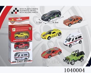 1:50 3PCS pull back alloy car 6sets&6color mixed loading   in window box