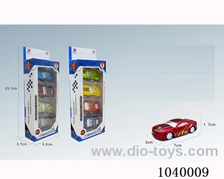 4pcs pull back alloy car 8sets&8color mixed loading   in window box