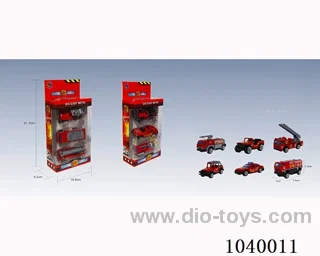 3PCS free wheel alloy car 6sets mixed loading   in window box