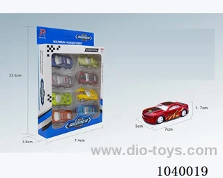 8pcs pull back alloy car 8sets&8color mixed loading   in window box