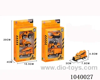 3PCS free wheel alloy car 6sets mixed loading   in window box