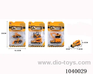 2pcs free wheel alloy car 6sets mixed loading  in clam shell