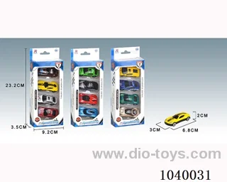 4pcs free wheel alloy car 12sets&12color mixed loading   in window box
