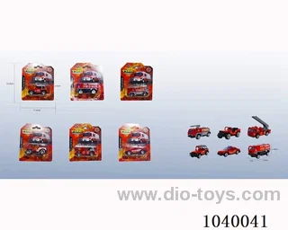 free wheel alloy car 6sets mixed loading  in blister card