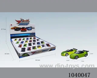 1:68 24pcsfree wheel alloy car 16sets&8color mixed loading   in window box
