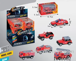 1:55 24pcsfree wheel alloy car 6sets mixed loading  in display box