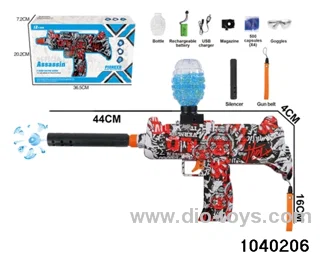 Water bullet gun in window box