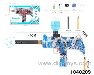 Water bullet gun in window box