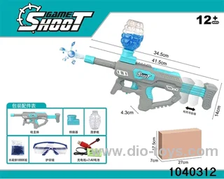 Water bullet gun in paper box