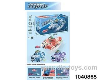 Electric catapult motorcycle in color box