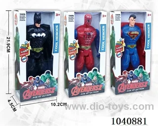 21.5cm Spider-man, Superman, Batman with light