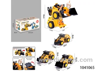 Deformation engineering vehicle in window box（3 style mix package）