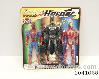 Spider-man, Batman, Iron Man 3sets & 2color mixed loading in blister card