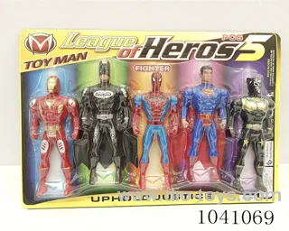 Spider-man, Superman, Batman, Steel_x000D_
Iron Man, Black Panther 5sets & 3color mixed loading