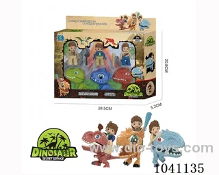 3 Block Man +3Q Dinosaur in window box