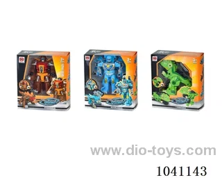 Dinosaur shape-shifting robot 3sets &2color mixed loading