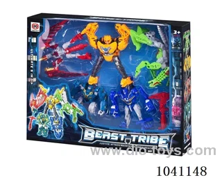 5 in 1 Dinosaur Shape-shifting robot  5sets&5color mixed loading