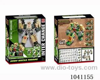 5 in 1 alloy Shape-shifting robot in window box
