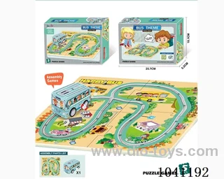 puzzle track in color box