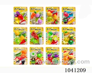 sliceable toy with 12sets mixed loading in Blister with insert