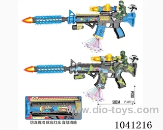Electric gun with Light& gunfire& movement 2color mixed loading in opp bag