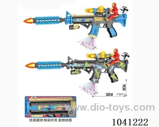 Electric gun with Light& gunfire& movement 2color mixed loading in opp bag