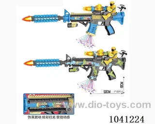 Electric gun with Light& gunfire& movement 2color mixed loading in opp bag
